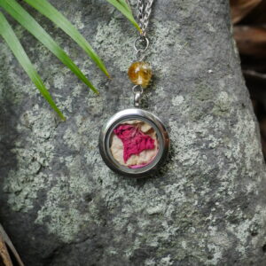 Collier Abondance - médaillon argenté