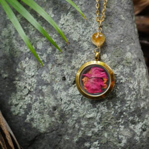 Collier Abondance - médaillon doré