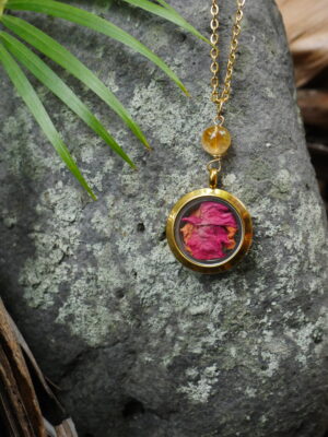 Collier Abondance - médaillon doré