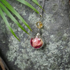 Collier Abondance - sphère argenté