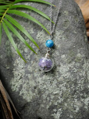 Collier Communication - sphère argenté