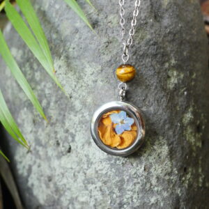 Collier Confiance - médaillon argenté