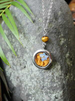 Collier Confiance - médaillon argenté