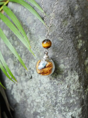 Collier Confiance - sphère argenté