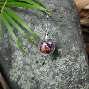 collier sphère argenté connexion