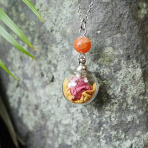 collier sphère argenté joie