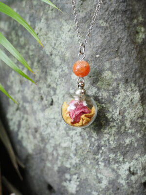collier sphère argenté joie