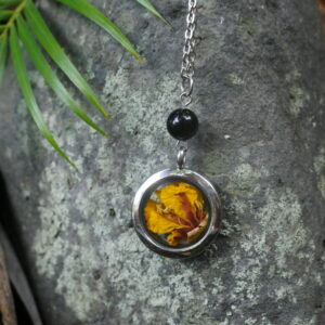collier médaillon argenté protection