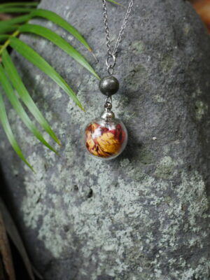 collier sphère argenté succès