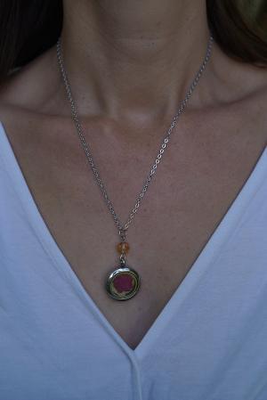 Collier Abondance - médaillon argenté – Image 4