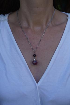 Collier Féminin sacré - sphère argenté – Image 5