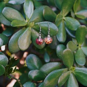 boucles d'oreilles argentées sphère flamboyant succès
