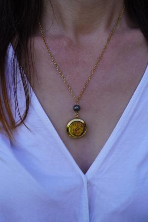 Collier Succès- médaillon doré – Image 3