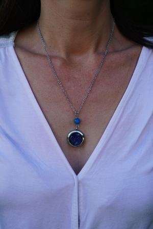 Collier Communication - médaillon argenté – Image 3