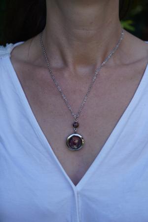 Collier Amour - médaillon argenté – Image 6