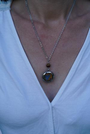 Collier Confiance - médaillon argenté – Image 4