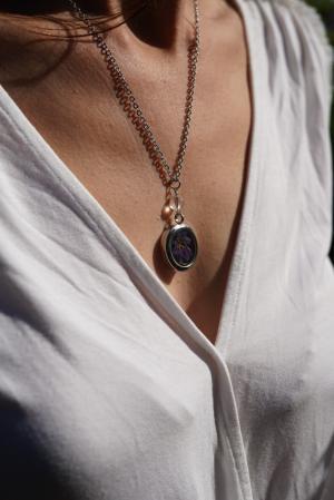 Collier Connexion - médaillon argenté – Image 6