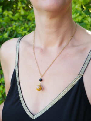 Collier protection - sphère doré – Image 5