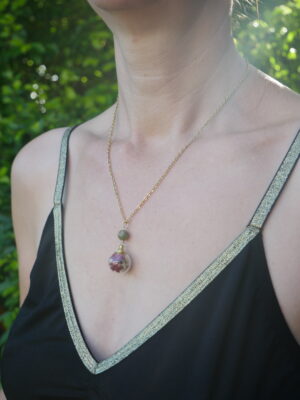 collier sphère doré nouveau départ